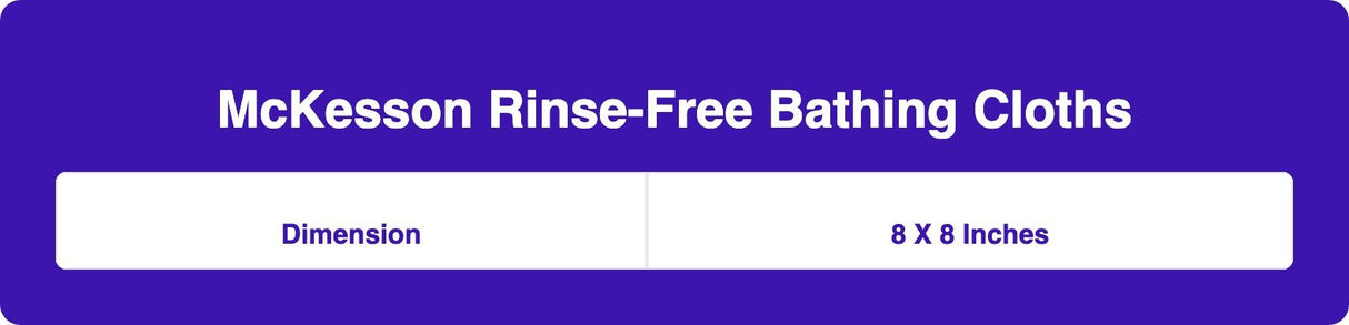 McKesson Bathing Cloths, Scented Rinse-Free Wipes, 8" x 8" - 16-7900-Pack - LL Medico
