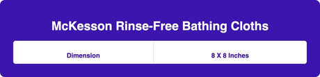 McKesson Bathing Cloths, Scented Rinse-Free Wipes, 8" x 8" - 16-7900-Pack - LL Medico