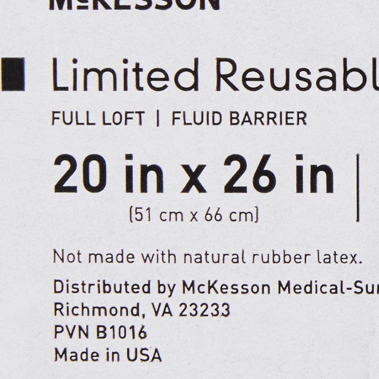 McKesson Bed Pillow, Reusable, 20" x 26", Blue - 41-2026-LTD-Single - LL Medico