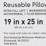McKesson Bed Pillow, Reusable, White, 19" x 25" - 41-1925-WXF-Single - LL Medico