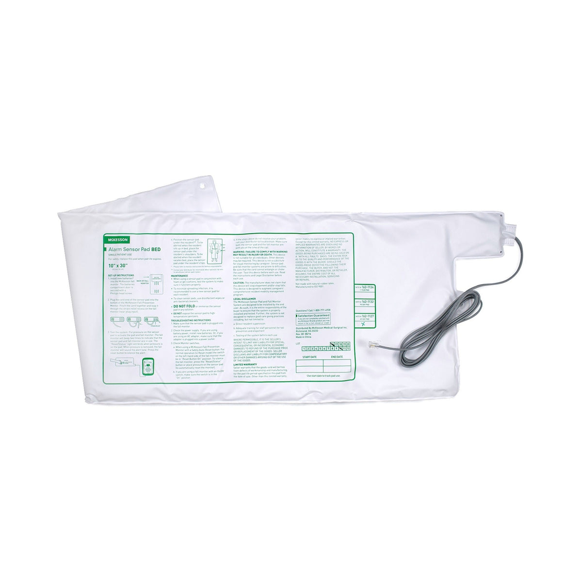 McKesson Bed Sensor Pad - 162-1134-Single - LL Medico