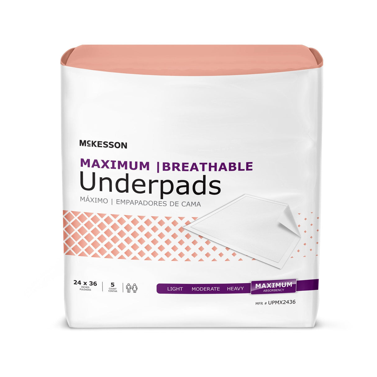 McKesson Breathable Underpads, Maximum - UPMX2436-Pack - LL Medico