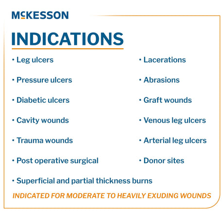 McKesson Calcium Alginate Dressing Sheet, Sterile, 2" x 2" - 3561-Single - LL Medico