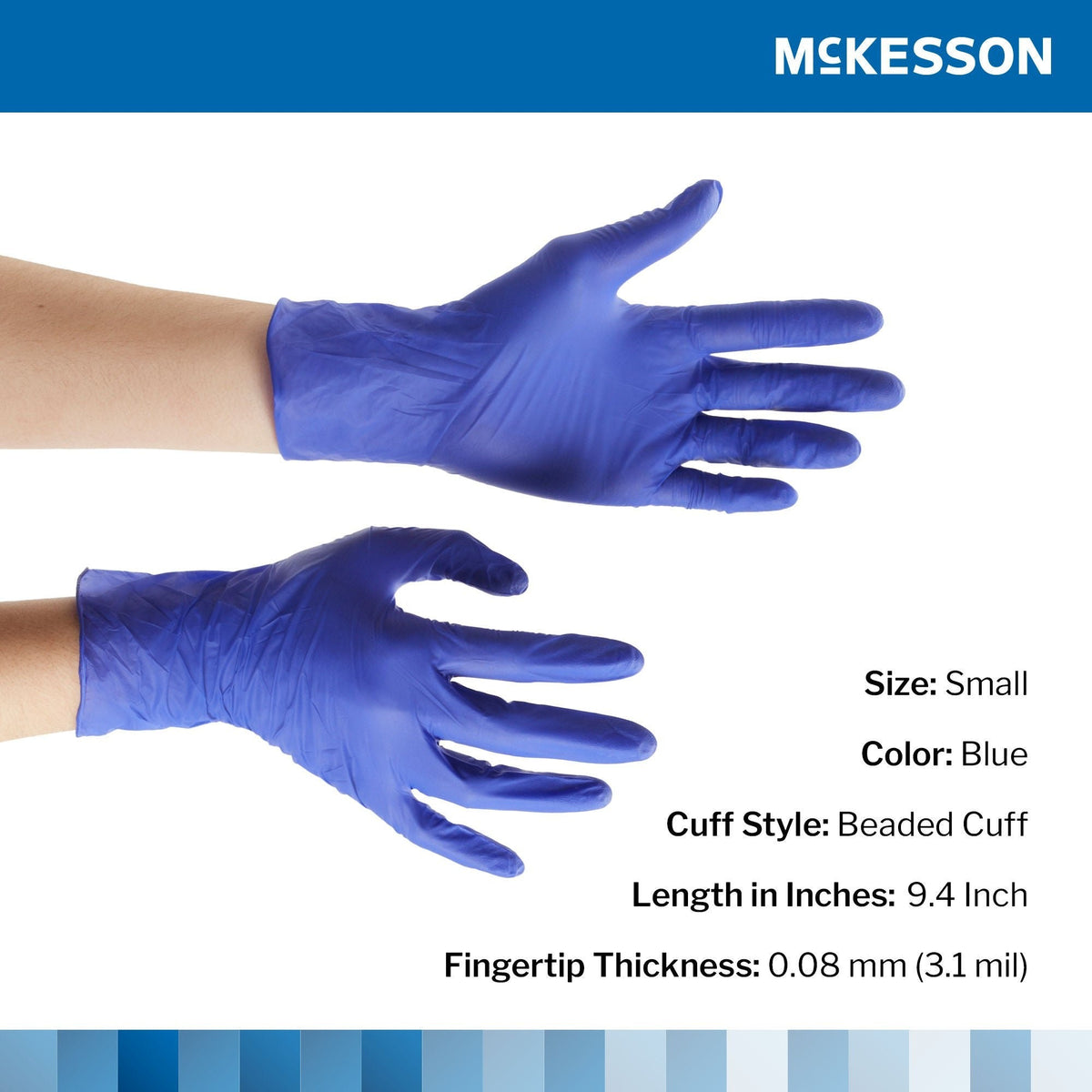McKesson Confiderm 3.0 Nitrile Exam Gloves, Powder-Free - 14-6N32EC-Box - LL Medico