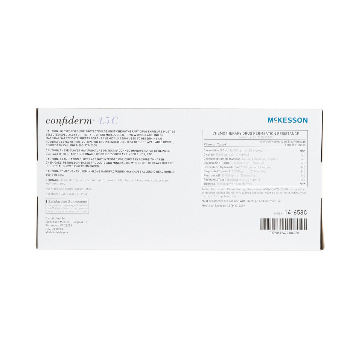 McKesson Confiderm 4.5C Nitrile Exam Gloves, Powder-Free, Textured, Non-Sterile - 14-652C-Box - LL Medico