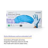 McKesson Confiderm 6.5 CX Nitrile Exam Gloves, Powder-Free, Blue - 14-674C-Box - LL Medico