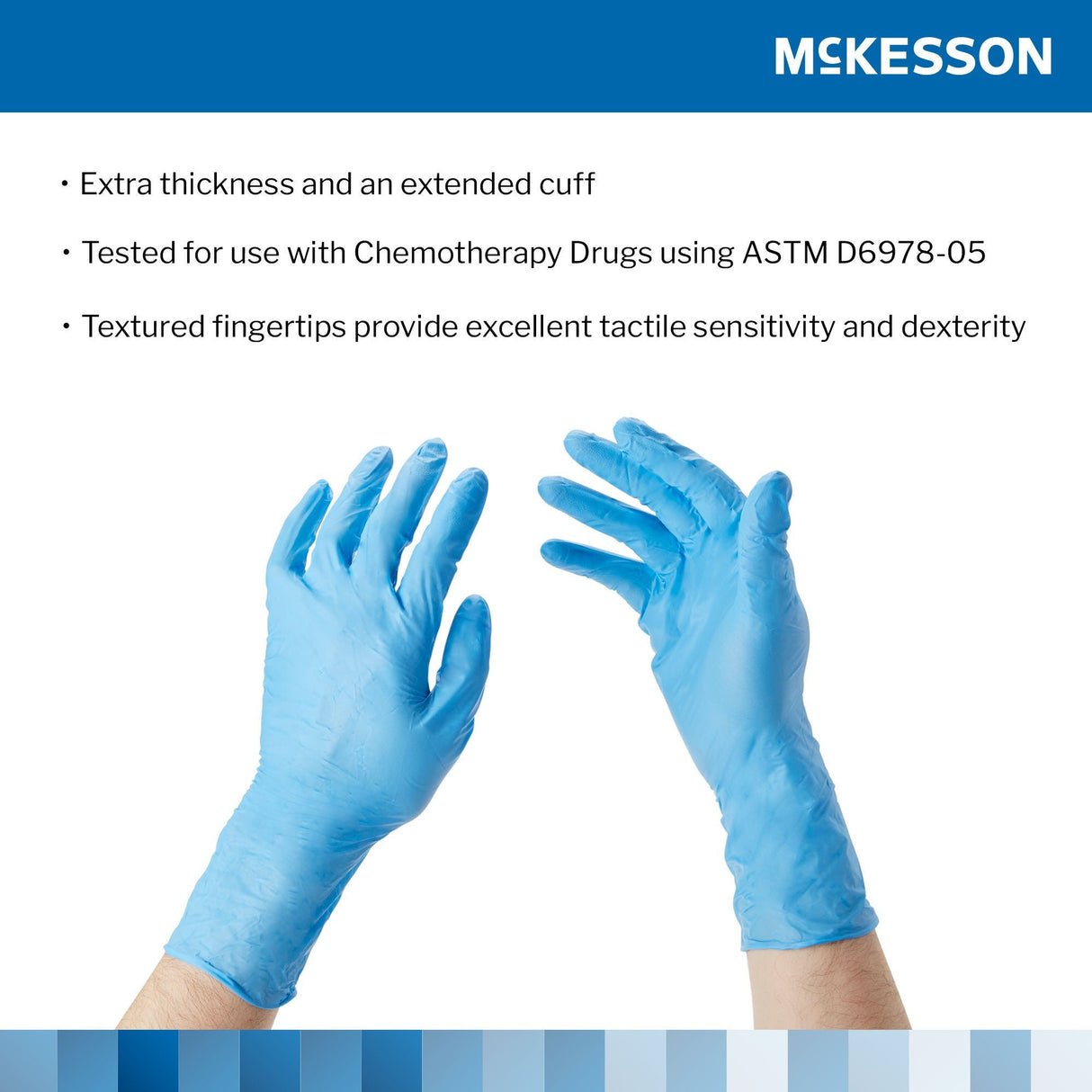 McKesson Confiderm 6.5CX Nitrile Extended Cuff Length Exam Glove - 14-674C-Box - LL Medico