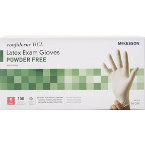 McKesson Confiderm DCL Latex Exam Gloves, Powder Free, Non-Sterile - 14-314-Box - LL Medico