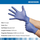 McKesson Confiderm LDC Exam Glove, Extra Large, Blue - 14-6N48C-Box - LL Medico