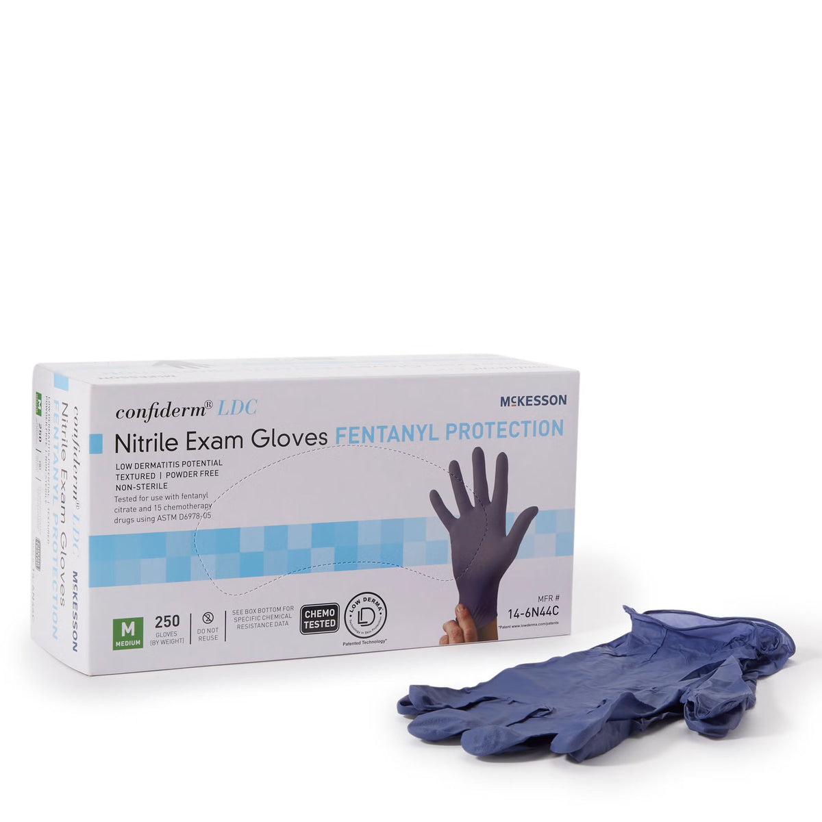 McKesson Confiderm LDC Nitrile Exam Gloves - 14-6N44C-Box - LL Medico
