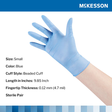 McKesson Confiderm STR Sterile Nitrile Exam Gloves, Powder-Free - 14-6NSTR2-Pair - LL Medico