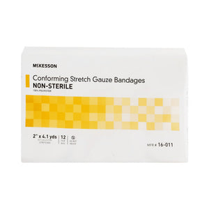 McKesson Conforming Stretch Gauze Bandage Non-Sterile, 2" x 4.1 Yard - 16-011-Box - LL Medico