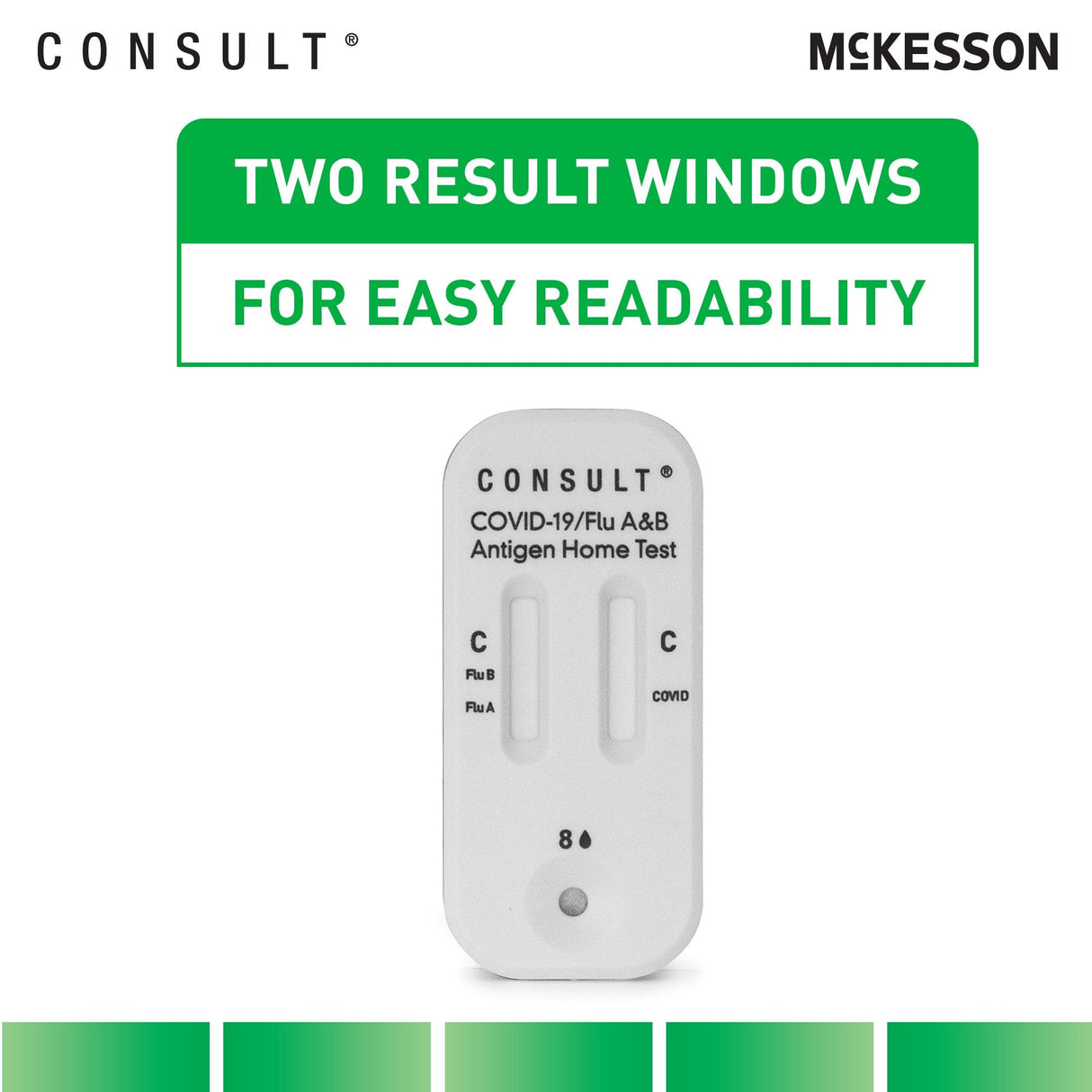 McKesson Consult COVID - 19 / Flu A&B Antigen Home Test, 2 Tests - 535-COVFLUOTC - LL Medico