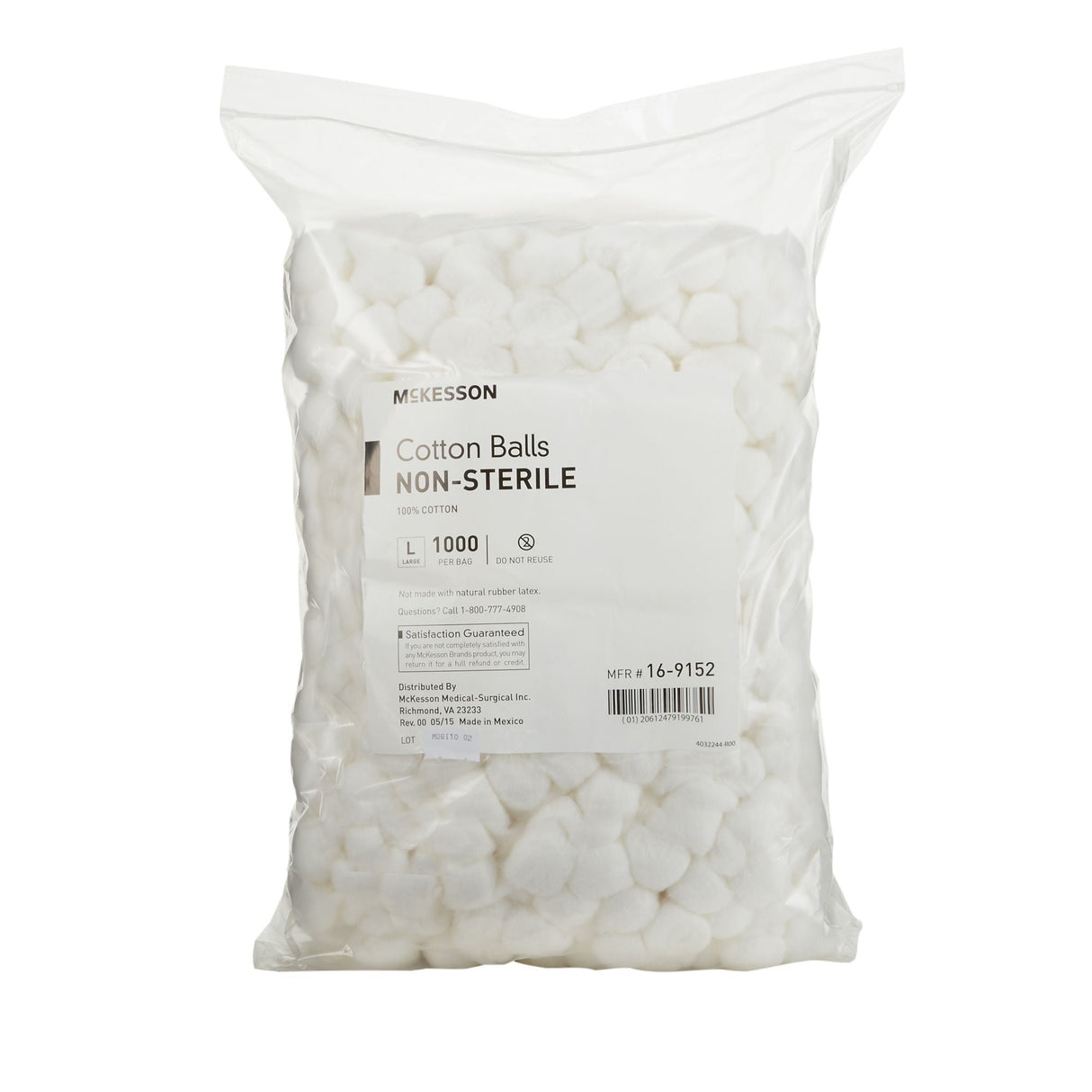 McKesson Cotton Balls Non-Sterile, Large - 16-9152-Box - LL Medico