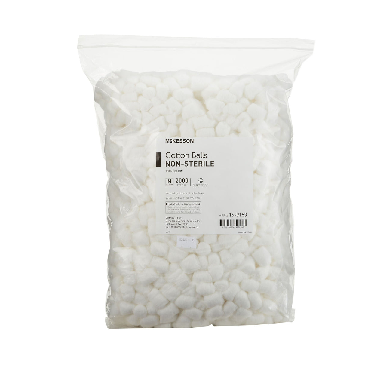 McKesson Cotton Balls Non-Sterile, Medium - 16-9153-Box - LL Medico