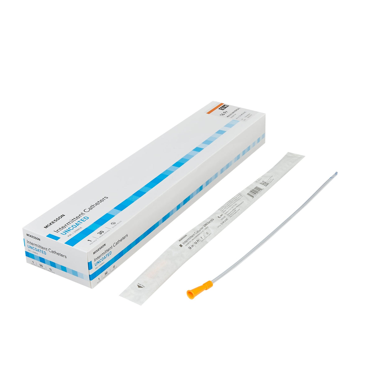 McKesson Coude Tip PVC Urethral Catheter, Male/Universal - 16-M1616C-Box - LL Medico