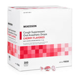 McKesson Cough Suppressant Oral Anesthetic, Cherry Flavored Lozenges - 98008-Box - LL Medico