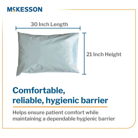 McKesson Disposable Pillowcase, Blue, Standard, 21" x 30" - 16-JCPM8-Case - LL Medico