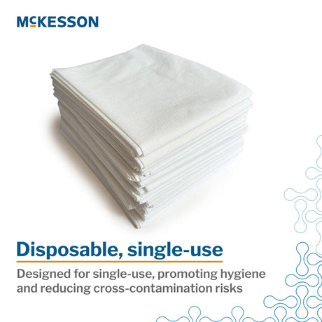 McKesson Disposable Pillowcase, Standard, 21" x 30", White - 16-JCPM7-Case - LL Medico