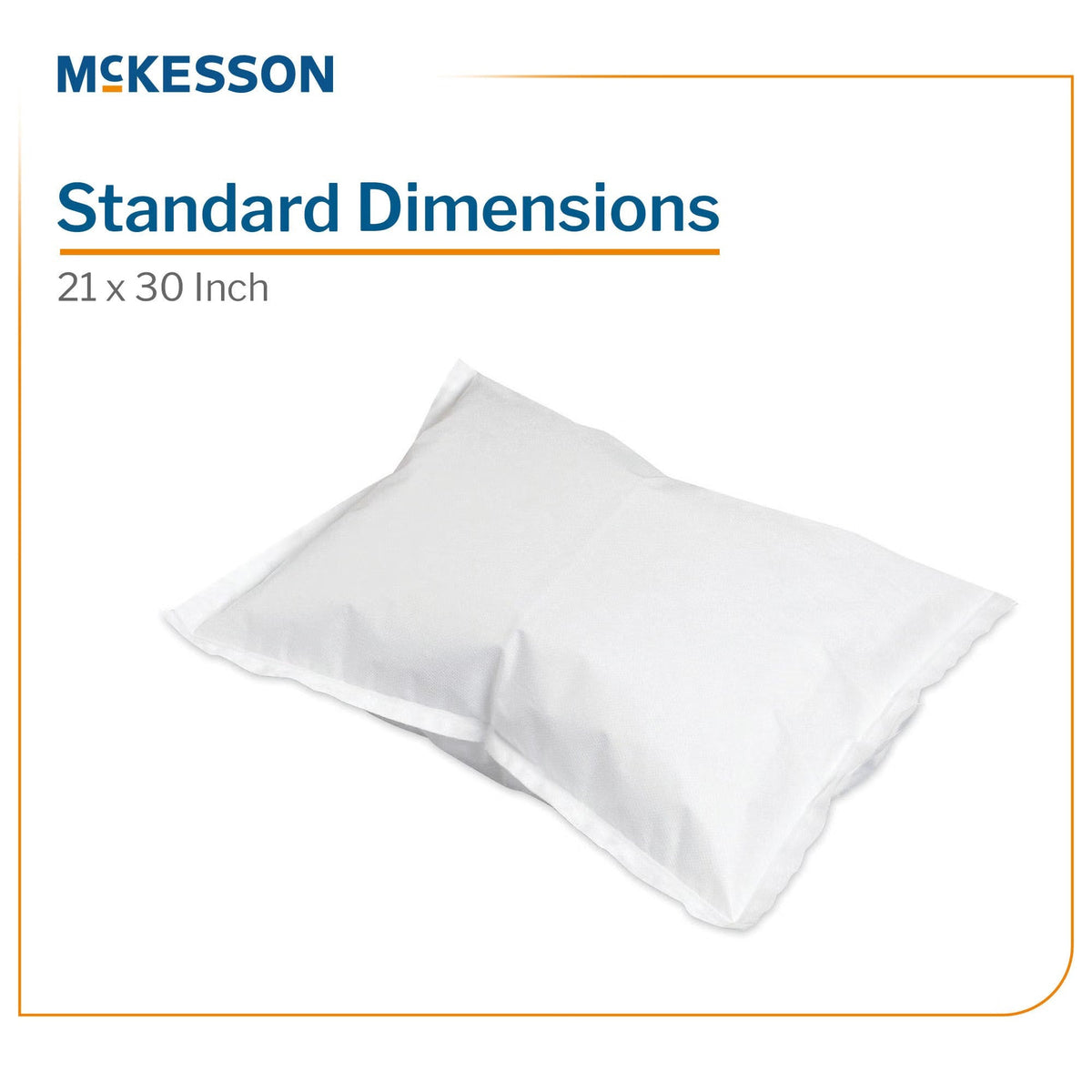 McKesson Disposable Pillowcase, Standard White, 21" x 30" - 18-917-Case - LL Medico