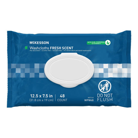 McKesson Disposable Washcloths w/ Aloe, Fresh Scent - WPW48-Pack - LL Medico