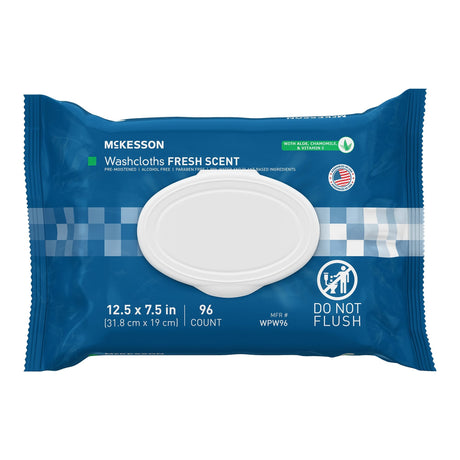 McKesson Disposable Washcloths w/ Aloe, Fresh Scent - WPW96-Pack - LL Medico
