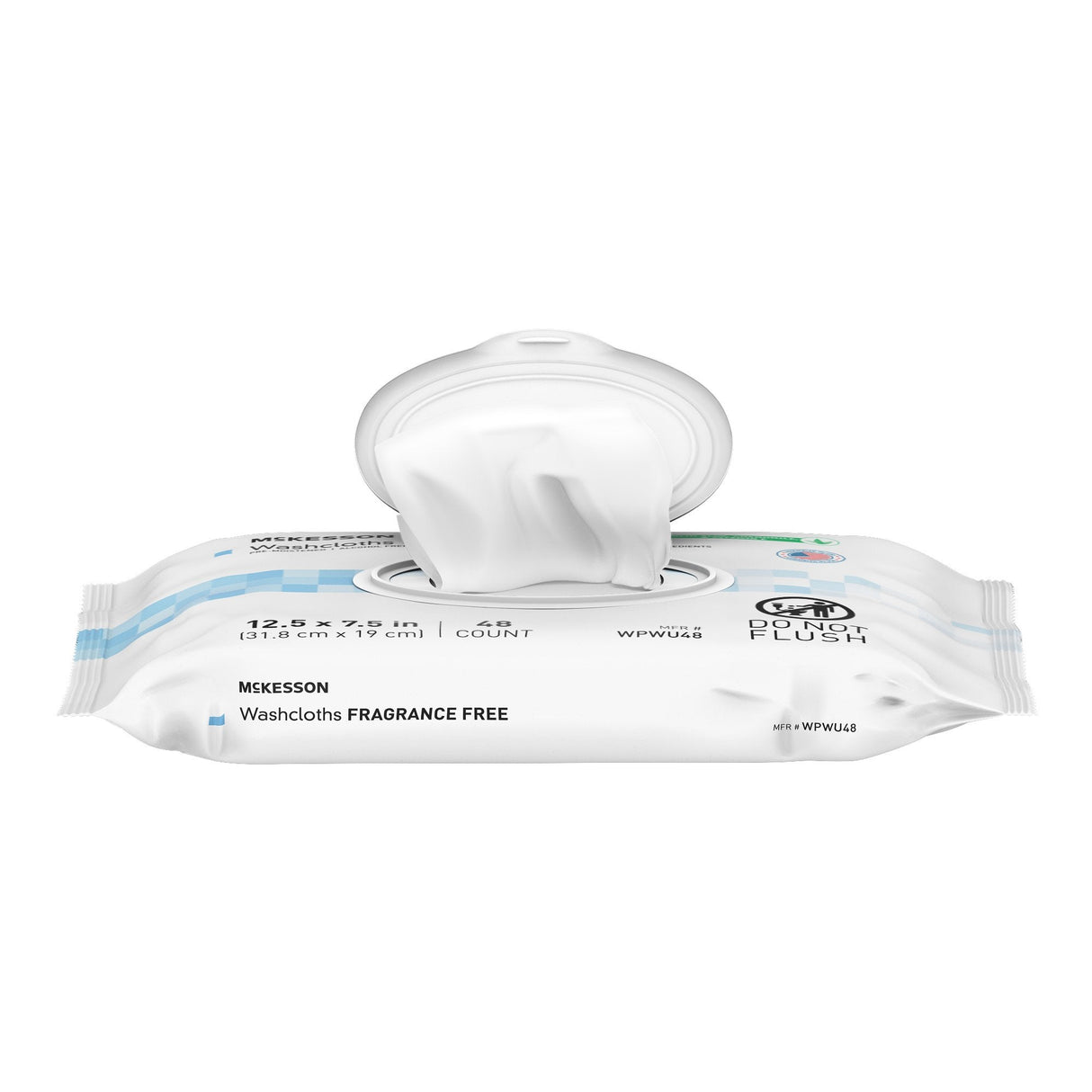 McKesson Disposable Washcloths Wipes w/ Aloe, Unscented - WPWU48-Pack - LL Medico