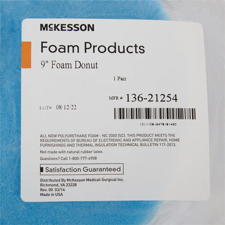 McKesson 9" Foam Donut Seat Cushion - 136-21254 - LL Medico