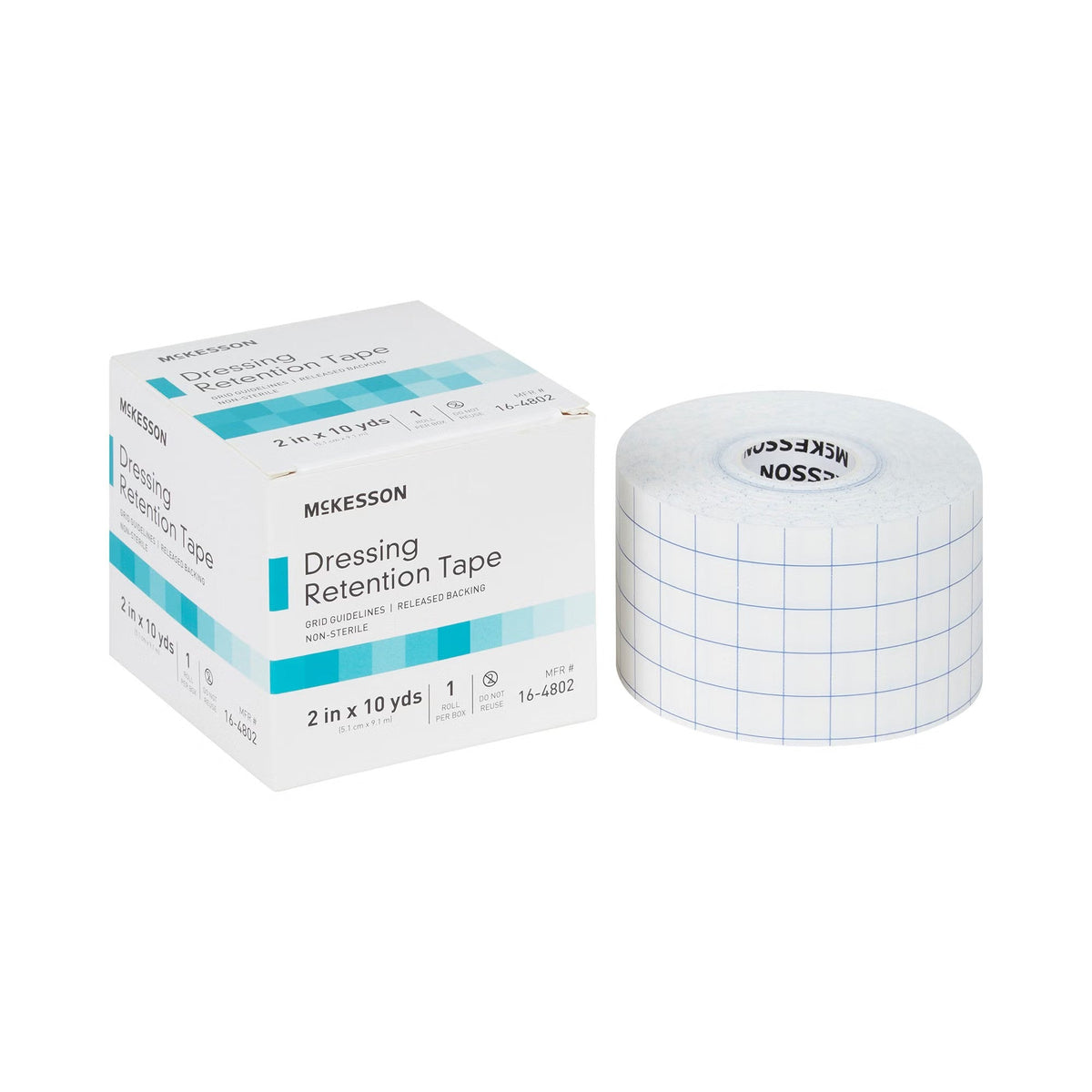 McKesson Dressing Retention Tape, Non-Sterile, 2 In x 10 Yds - 16-4802-Box - LL Medico