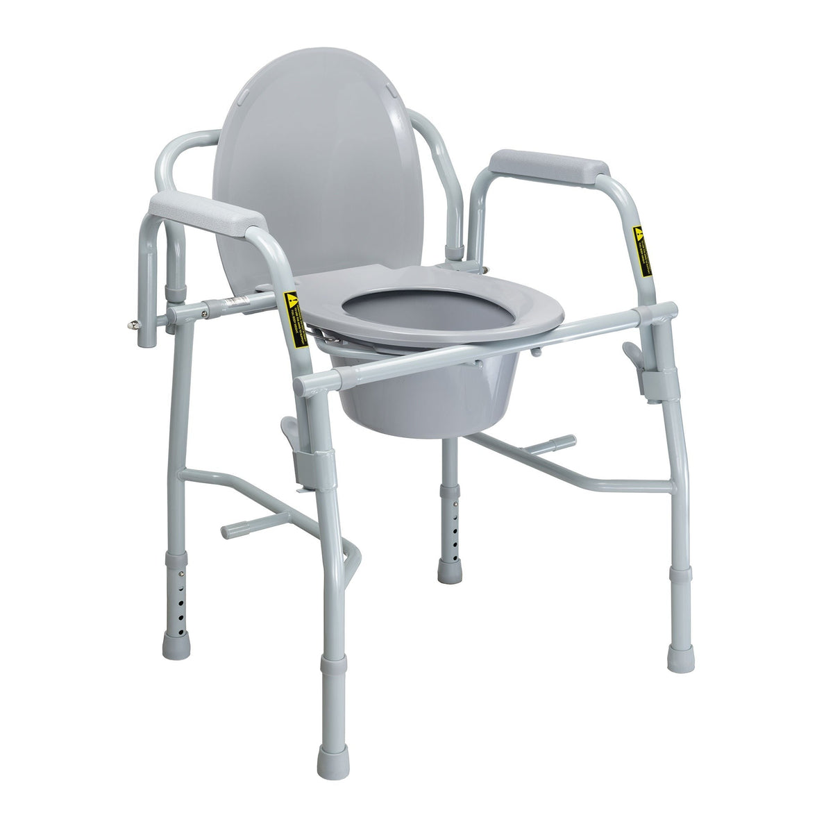 McKesson Drop-Arm Commode Chair, 13.75" Seat Width, 300 lb Capacity - 146-11125KD-1-Case - LL Medico