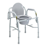 McKesson Drop-Arm Commode Chair, 13.75" Seat Width, 300 lb Capacity - 146-11125KD-1-Case - LL Medico