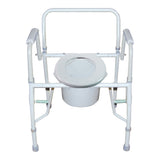 McKesson Drop-Arm Commode Chair, 13.75" Seat Width, 300 lb Capacity - 146-11125KD-1-Case - LL Medico
