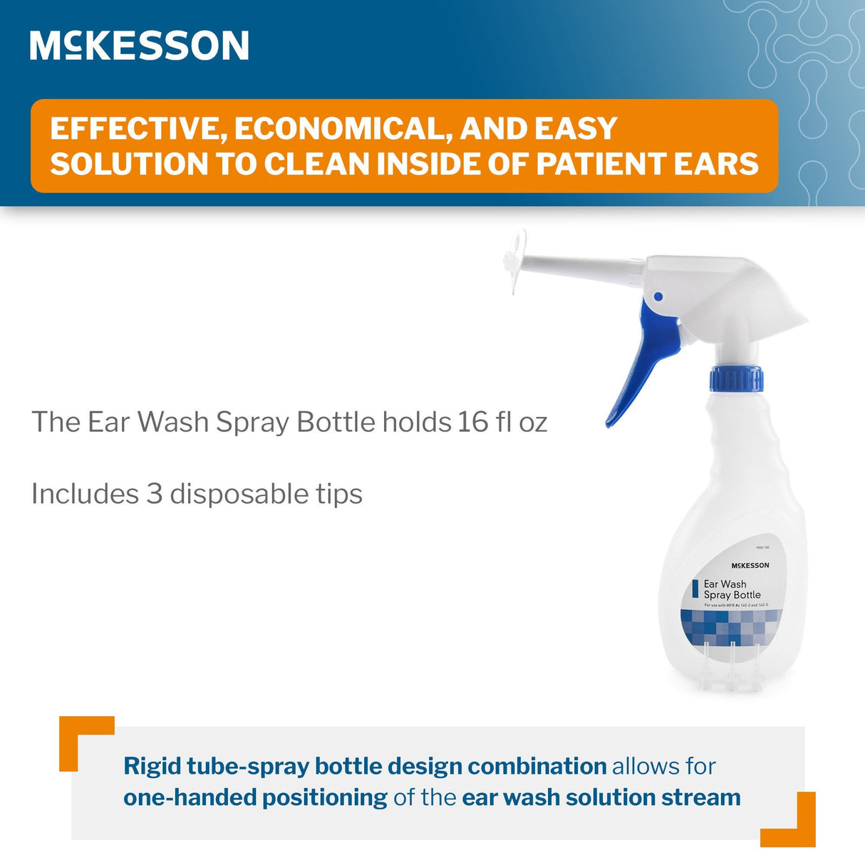 McKesson Ear Wash System with Rigid Tube and Three Eartips - 140-5-Box - LL Medico