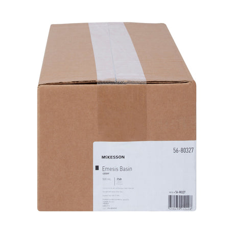McKesson Emesis Basin, Plastic, Graphite, 16 oz, 8.5" x 4" x 2" - 56-80327-Single - LL Medico