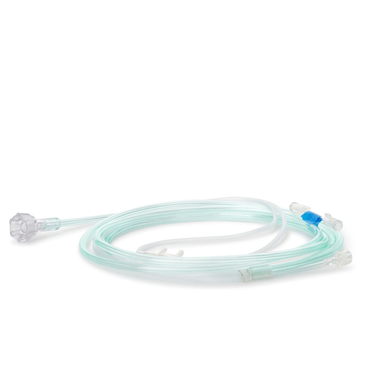 McKesson ETCO2 Nasal Cannula with Oxygen Delivery, Adult, Curved Prongs, 7' Tubing - 16-0581-Single - LL Medico