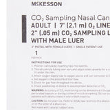 McKesson ETCO2 Nasal Cannula with Oxygen Delivery, Adult, Curved Prongs, 7' Tubing - 16-0581-Single - LL Medico