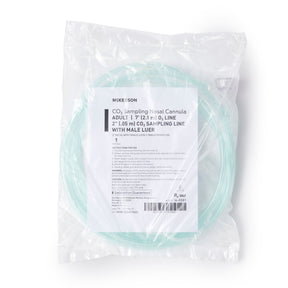 McKesson ETCO2 Nasal Cannula with Oxygen Delivery, Adult, Curved Prongs, 7' Tubing - 16-0581-Single - LL Medico