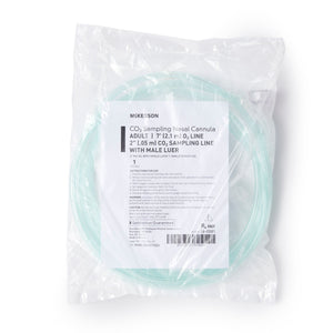 McKesson ETCO2 Nasal Cannula with Oxygen Delivery, Adult, Curved Prongs, 7' Tubing - 16-0581-Single - LL Medico