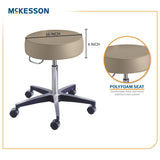 McKesson Exam Stool, Backless, Pneumatic Height Adjustment, Clamshell, 5 Casters - 81-11001PR57-Single - LL Medico