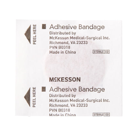 McKesson Fabric Adhesive Spot Bandage, Sterile, Tan, 1" - 16-4812-Box - LL Medico