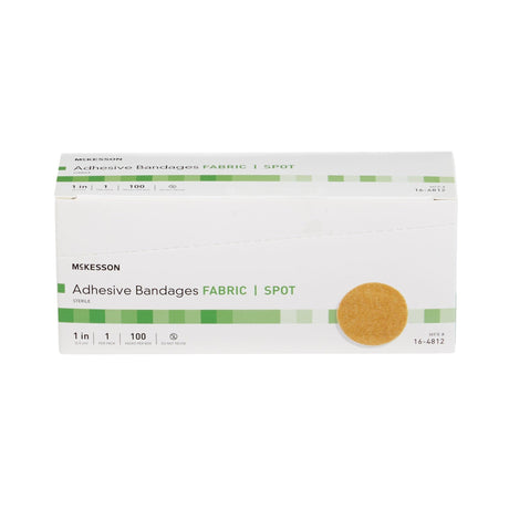 McKesson Fabric Adhesive Spot Bandage, Sterile, Tan, 1" - 16-4812-Box - LL Medico
