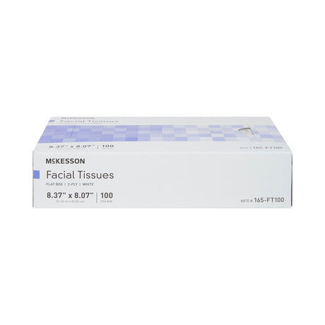 McKesson Facial Tissues, White, 8.37 x 8.07 Inch - 165-FT100-Box - LL Medico