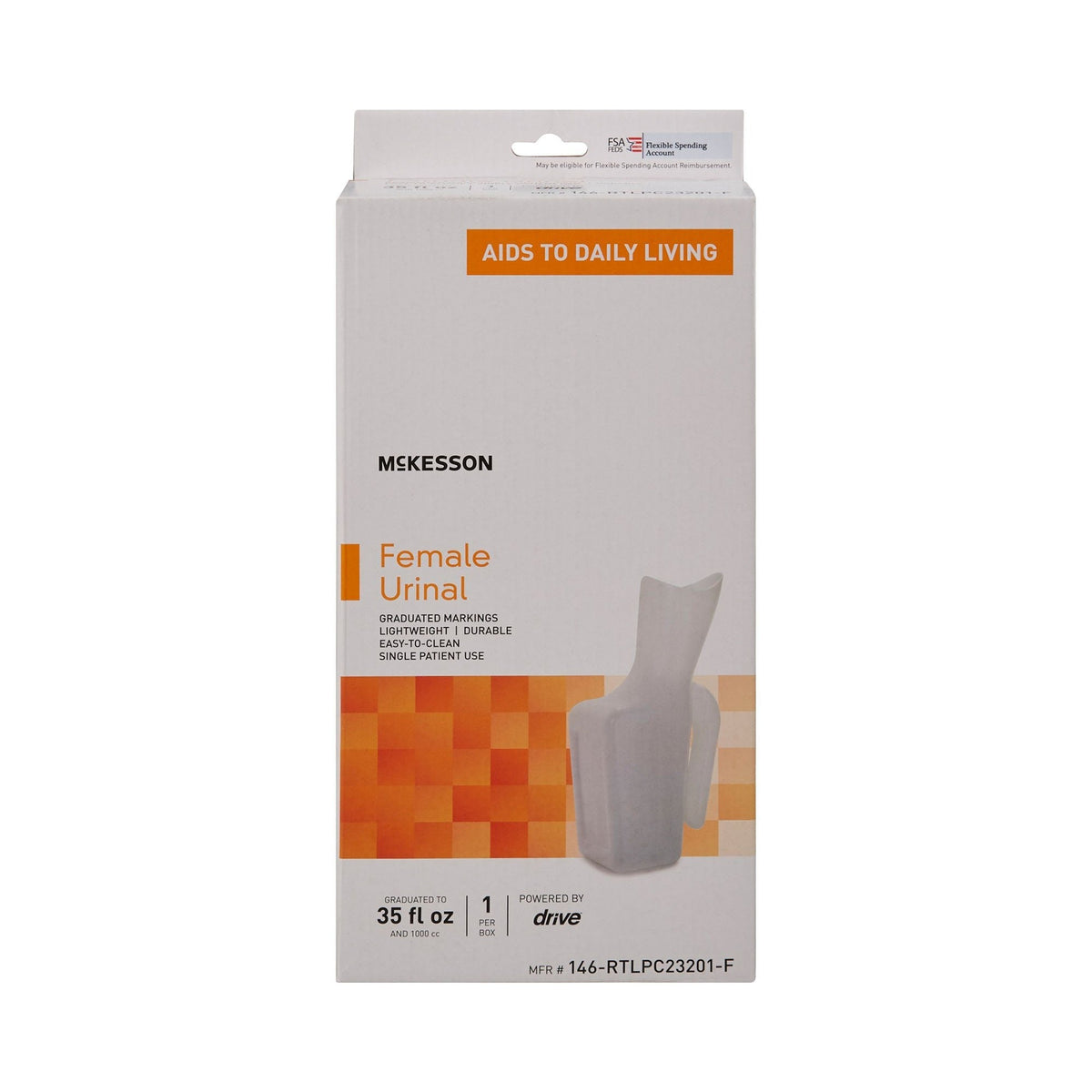 McKesson Female Urinal, 32 oz - 146-RTLPC23201-F-Single - LL Medico