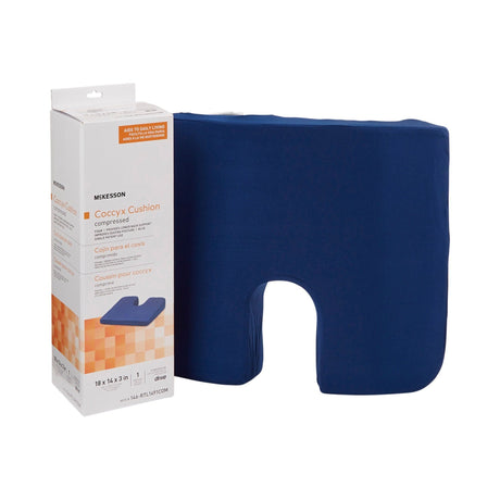 McKesson Foam Coccyx Relief Seat Cushion, 18" W x 14" L x 3" D - 146-RTL1491COM-Single - LL Medico