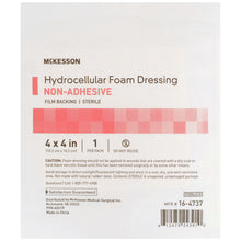McKesson Foam Dressing, Without Border, Non-Adhesive, Square, Sterile - 16-4737-Single - LL Medico