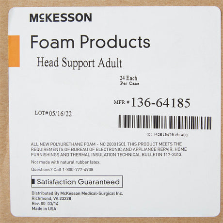 McKesson Foam Head Positioner, 9" x 8" x 4.5" - 136-64185-Single - LL Medico
