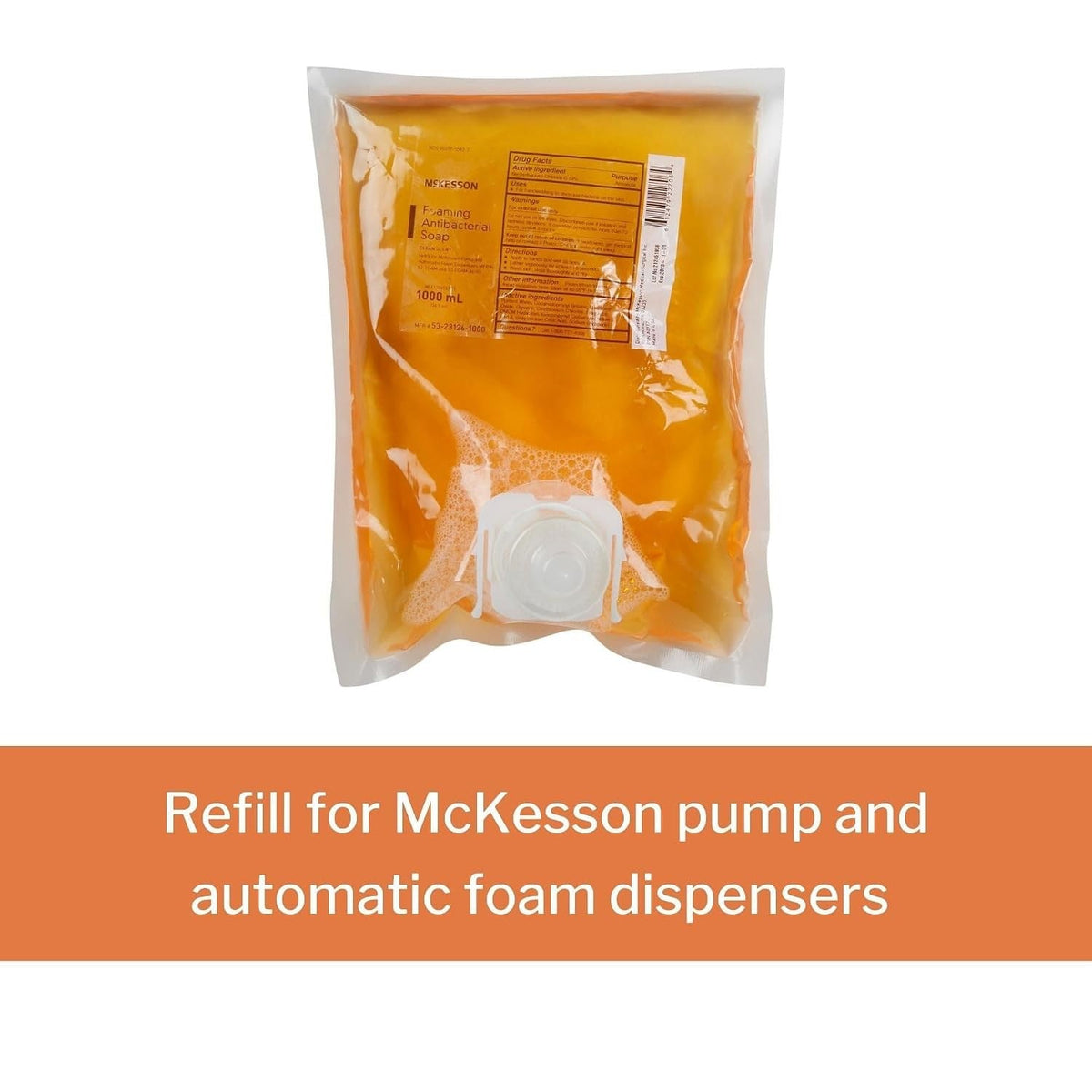McKesson Foaming Antibacterial Soap, Clean Scent, 1000 mL - 53-23126-1000-Single - LL Medico