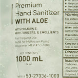 McKesson Foaming Hand Sanitizer with Aloe, 1000 mL Refill - 53-29036-1000-Single - LL Medico