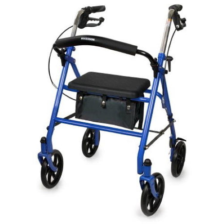 McKesson Four Wheel Rollator Walker - 146-10257BL-1 - LL Medico