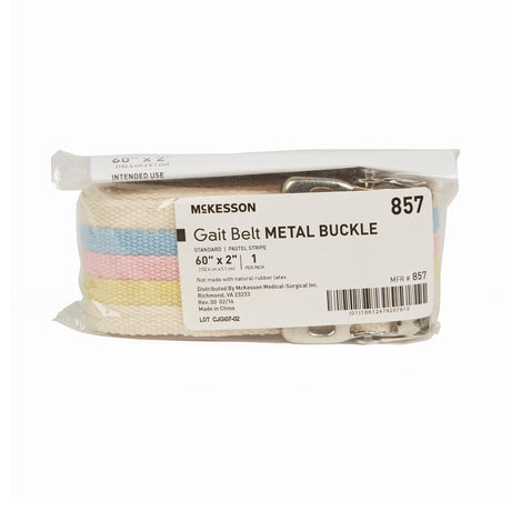 McKesson Gait Belt, 60" Length, Pastel Stripe - 857-Single - LL Medico
